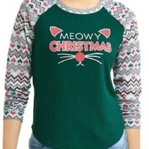 No Boundaries Meowy Christmas Women's Top